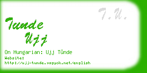 tunde ujj business card